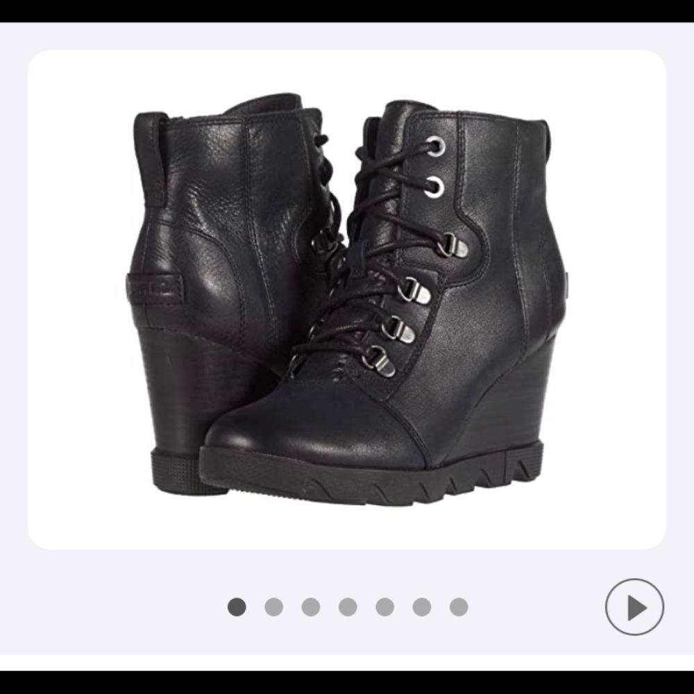 SOREL Joan Uptown Lace Wedge Booties